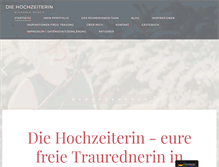 Tablet Screenshot of diehochzeiterin.com